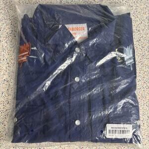 NWT Whataburger Long Sleeve Navy Button Up Stay Late Shirt Uniform 3XL Plus XXXL